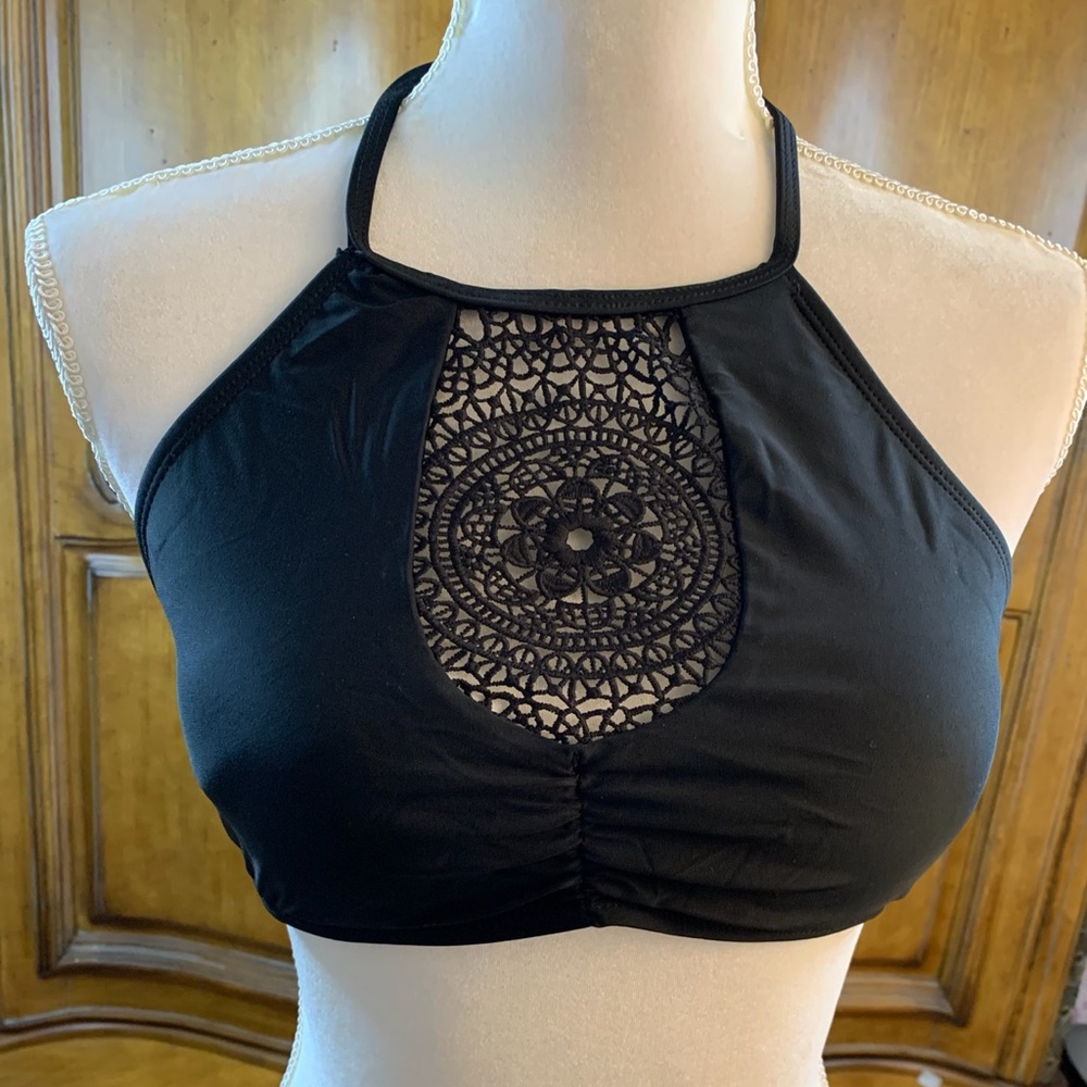 Arizona Jean Company Swimsuit Top size Lg Tie Neck